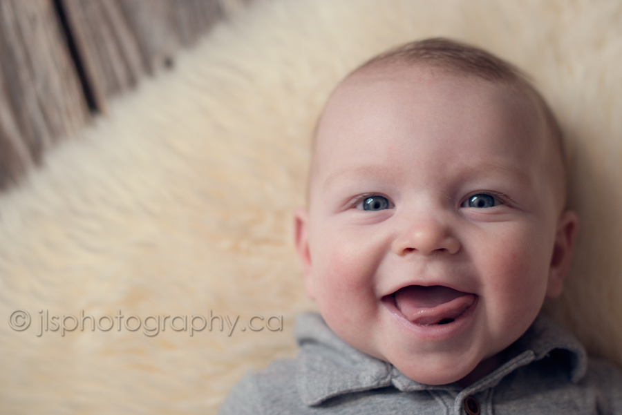 Baby smiling at 5 months